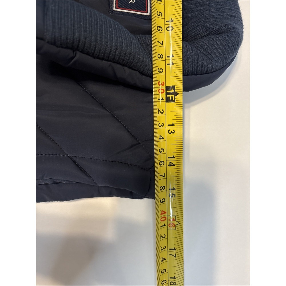 Tommy‎ Hilfiger Vest Womens Large Blue Red Gradient Full Zip Quilted Puffer Mock - Picture 5 of 9